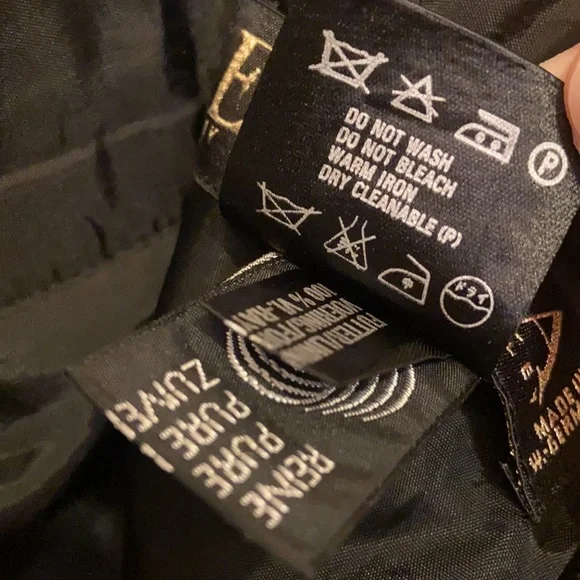 ESCADA HIGH WAISTED SKIRT Black wool pencil skirt SZ 38 draped VINTAGE cocktail - Picture 8 of 11